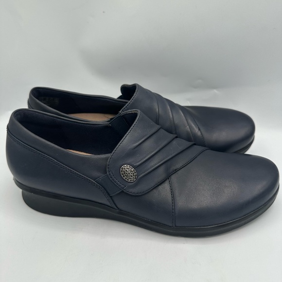 Clarks Women's Navy BlueHope Roxanne Leather Shoes Size 10M - Picture 12 of 12